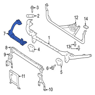 Jaguar OE - Front Right Radiator Support Tie Bar Extension