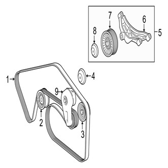 Jaguar OE - Cooling - Belts & Pulleys (Engine Drive), (Gas)