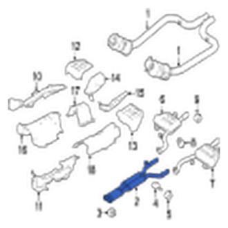 Jaguar OE - Left Exhaust Muffler