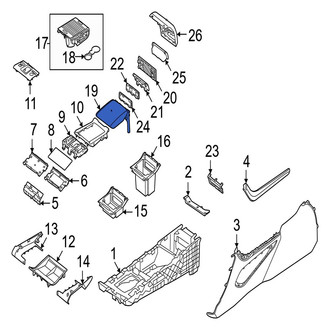Jaguar OE - Center Console Armrest