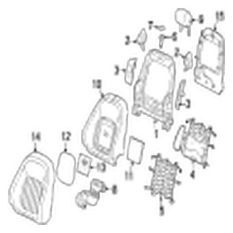 Jaguar OE - Seats & Tracks - Front Seat Components (Seat Back)