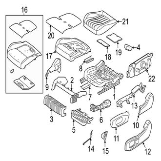Jaguar OE - Seats & Tracks - Front Seat Components (Seat Cushion)