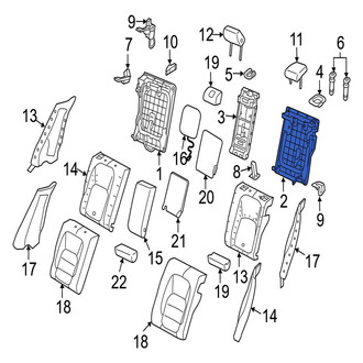 Jaguar OE - Rear Left Outer Seat Back Frame