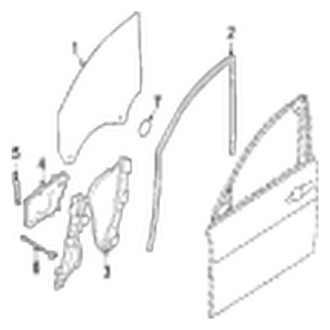 Jaguar OE - Front Door - Glass & Hardware