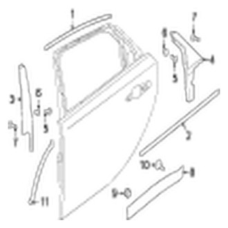 Jaguar OE - Rear Door - Exterior Trim (SVR)