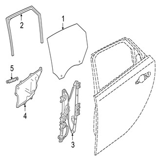 Jaguar OE - Rear Door - Glass & Hardware