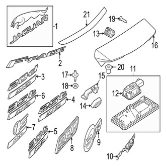 Jaguar OE - Lift Gate - Exterior Trim
