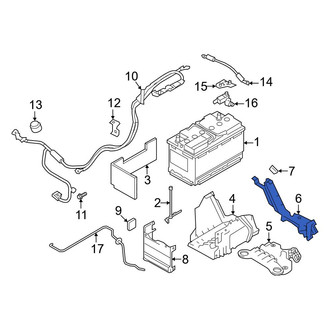 Jaguar OE - Lower Battery Tray Bracket
