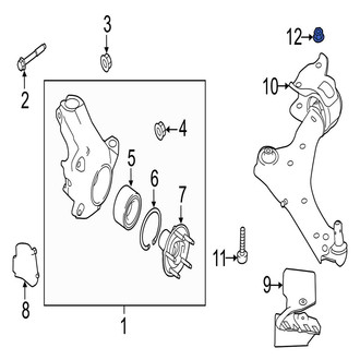 Jaguar OE - Suspension Control Arm Nut