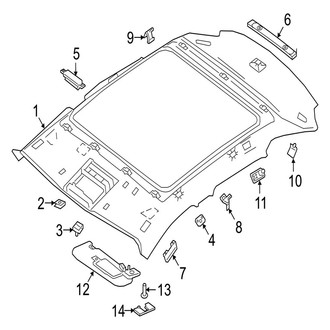 Jaguar OE - Roof - Interior Trim (With Panoramic)