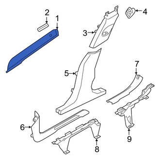 Jaguar OE - Left Body A-Pillar Trim Panel