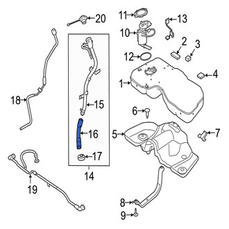 Jaguar OE - Fuel Filler Hose