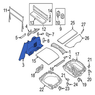 Jaguar OE - Rear Left Interior Quarter Panel Trim Panel