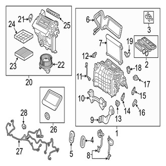 Jaguar OE - Air Conditioner & Heater - Evaporator Components