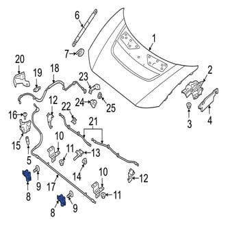 Jaguar OE - Front Left Hood Latch