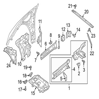 Jaguar OE - Fender - Structural Components & Rails