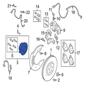 Jaguar OE - Front Wheel Bearing and Hub Assembly