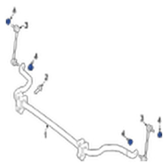 Jaguar OE - Rear Suspension Stabilizer Bar Link Nut