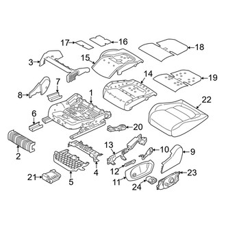 Jaguar OE - Seats & Tracks - Front Seat Components (Seat Cushion, Sport Seat)