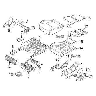 Jaguar OE - Seats & Tracks - Front Seat Components (Performance Seat, Seat Cushion)