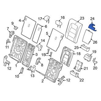 Jaguar OE - Rear Left Seat Back Cushion Cover