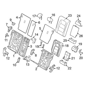 Jaguar OE - Seats & Tracks - Rear Seat Components (Seat Back Components)
