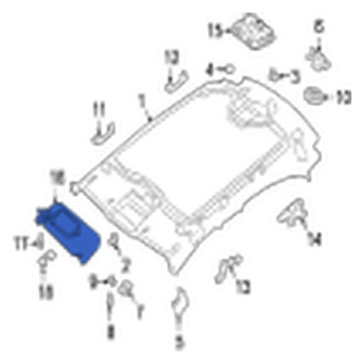 Jaguar OE - Left Sun Visor