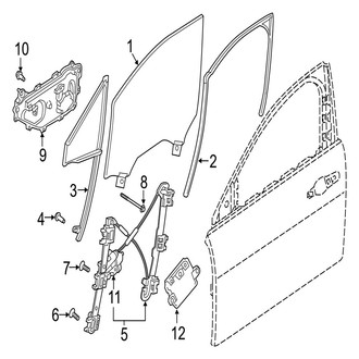 Jaguar OE - Front Door - Glass & Hardware
