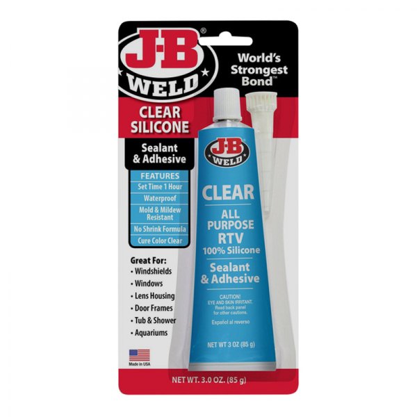 JB Weld® - All-Purpose™ 3 oz. Clear Silicone Sealant and Adhesive