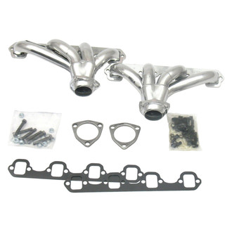 JBA® - Cat4ward Block Hugger Stainless Steel Silver Ceramic Coated Short Tube Exhaust Headers
