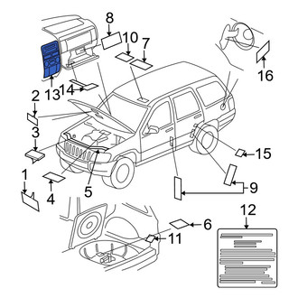 Jeep OE - Air Bag Information Label