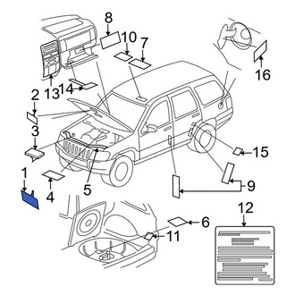 Jeep OE - A/C System Information Label