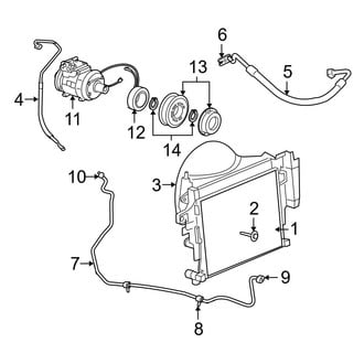 Jeep OE - Air Conditioner & Heater - Condenser, Compressor & Lines (4.7L)