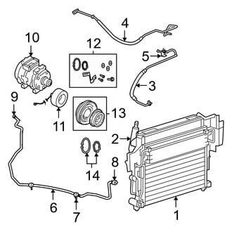 Jeep OE - Air Conditioner & Heater - Condenser, Compressor & Lines (5.7L)