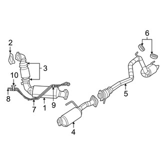 Jeep OE - Exhaust System - Exhaust Components (Laredo / Limited / Overland 3.0L)