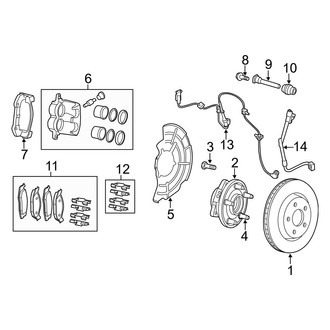 Jeep OE - Front Suspension - Brake Components (Laredo / Limited)