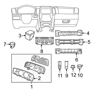 Jeep OE - Instrument Panel - Cluster & Switches (Laredo / Limited / SRT8)