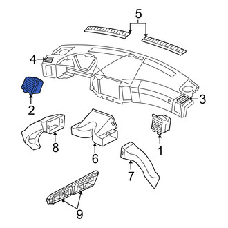 Jeep OE - Right Upper Dashboard Air Vent
