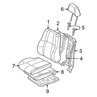 Jeep OE - Seats & Tracks - Front Seat Components (With Cloth & W/O Heated Seats), (Laredo)