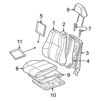 Jeep OE - Seats & Tracks - Front Seat Components (With Leather & Heated Seats)