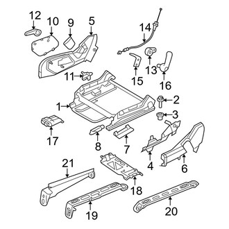 Jeep OE - Seats & Tracks - Tracks & Components (Manual Passenger Seat)