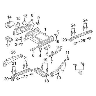 Jeep OE - Seats & Tracks - Tracks & Components (Power Passenger Seat)