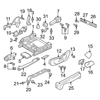 Jeep OE - Seats & Tracks - Tracks & Components (Power Driver Seat)