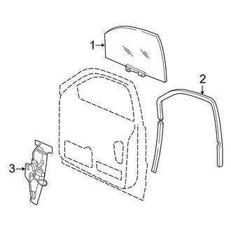 Jeep OE - Front Door - Glass & Hardware
