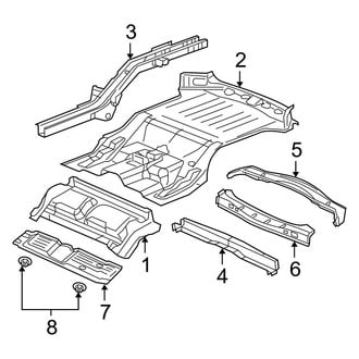 Jeep OE - Rear Body & Floor - Floor & Rails