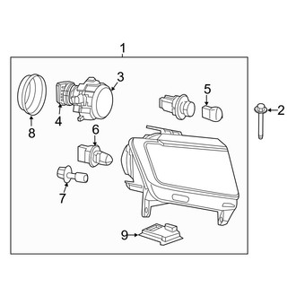 Jeep OE - Front Lamps - Headlamp Components