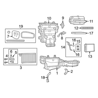Jeep OE - Air Conditioner & Heater - Evaporator & Heater Components