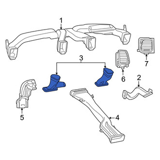 Jeep OE - Right Lower Inner Instrument Panel Air Duct