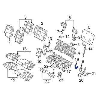 Jeep OE - Rear Right Lower Outer Seat Hinge Cover