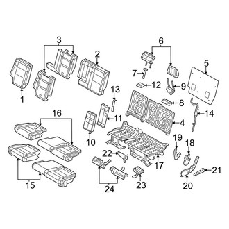 Jeep OE - Seats & Tracks - Rear Seat Components (With Cloth Trim)